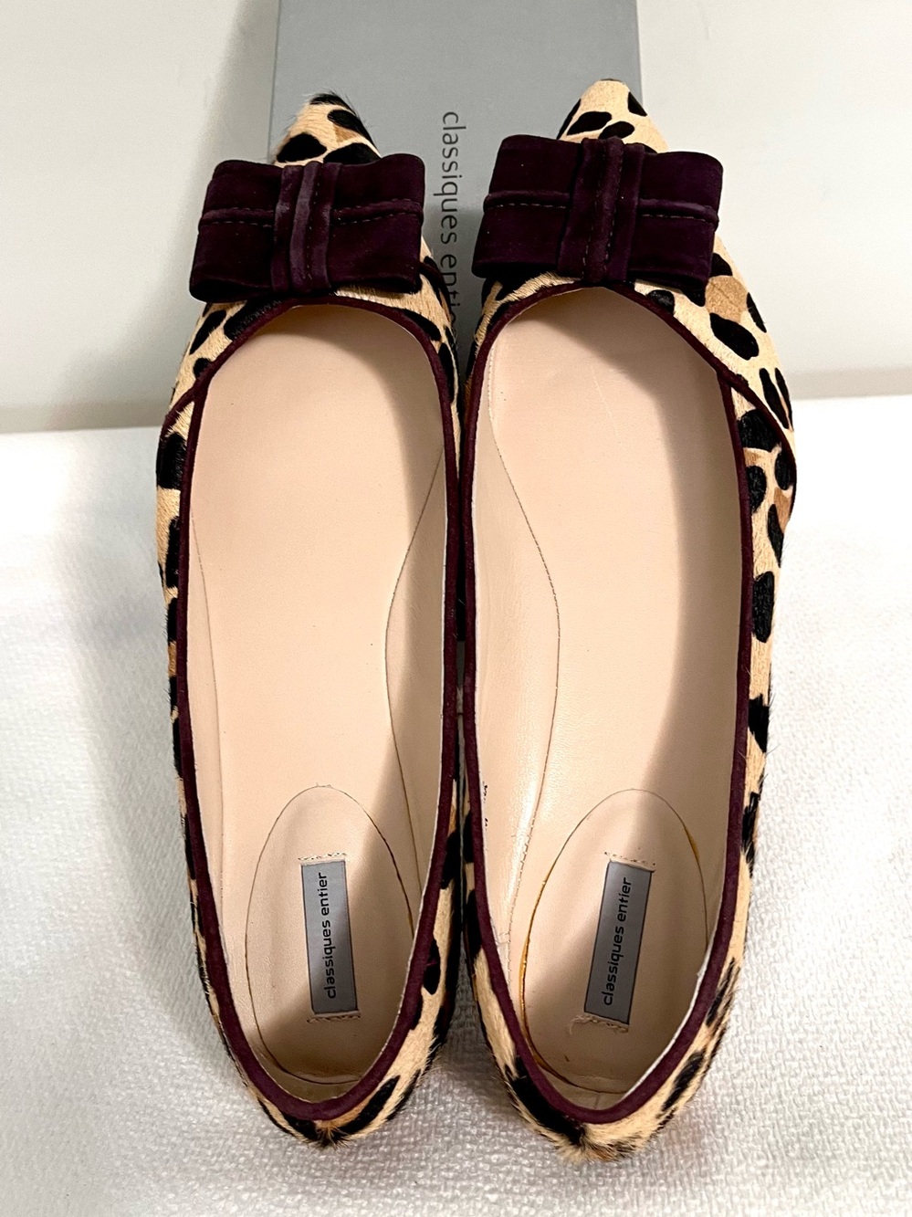 Size 12M Leopard Calf Hair Flat